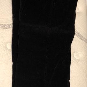 Black velvet pants. Size 8, straight leg.